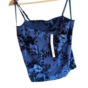 Blue Patterned Camisole | XL | Cotton Blend | NWT! 0073, 0074